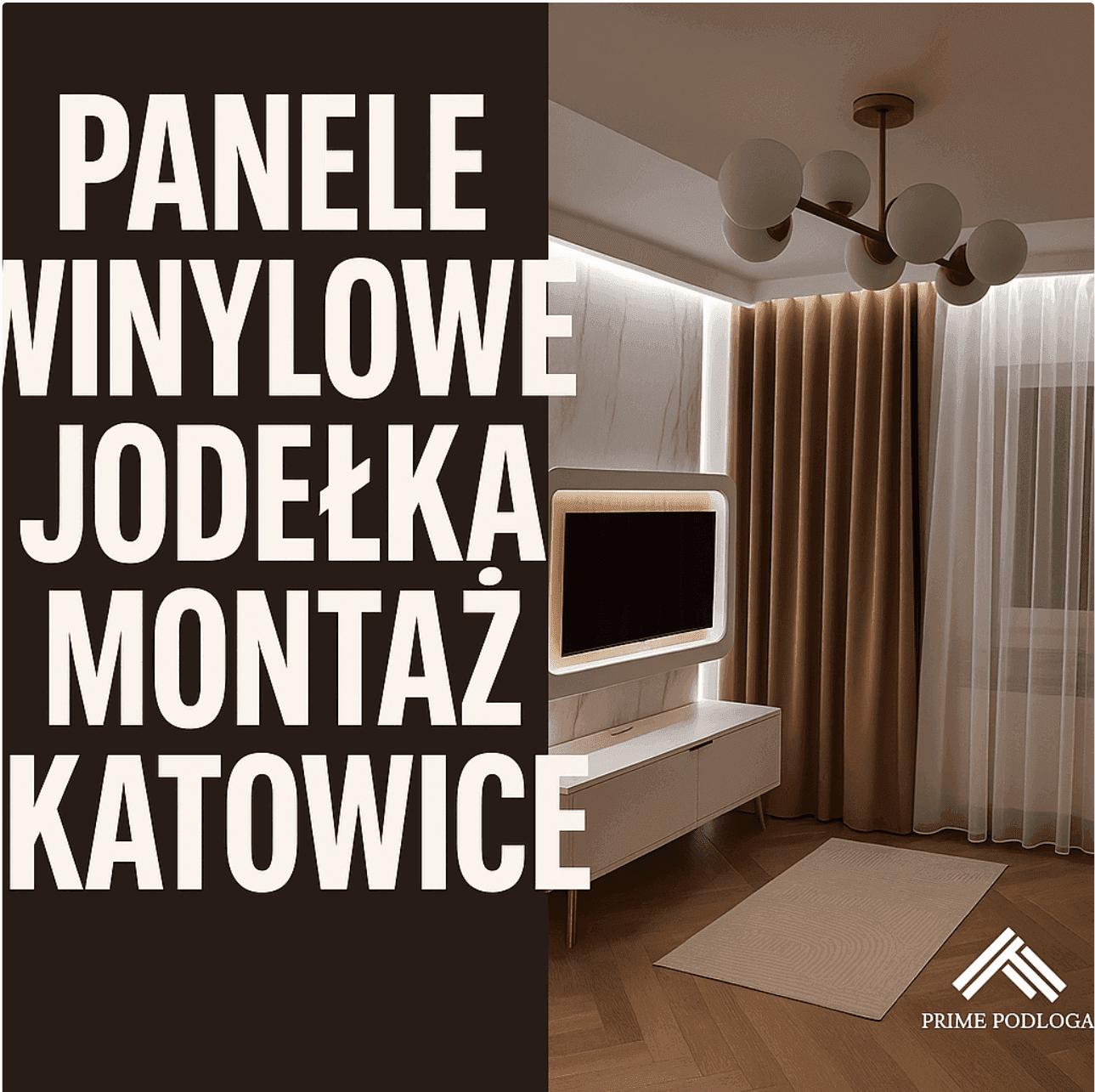 Katowice — Montaż Paneli Winylowych Jodełka Peru z Listwami 8 cm